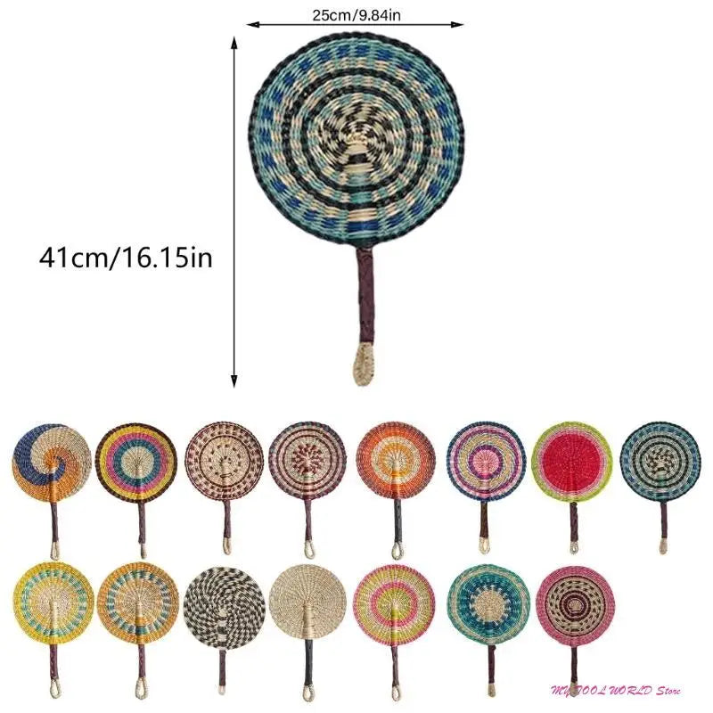 Grass Woven Fan Wall Hanging African Wind Wall Decoration Day Fan A2BB