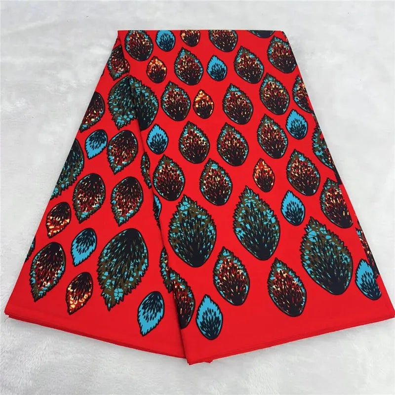 6 Yards High Huality Ankara Fabric African Real Wax Print 100% Cotton Soft Tissus Wax Africain For Sewing Material K102002