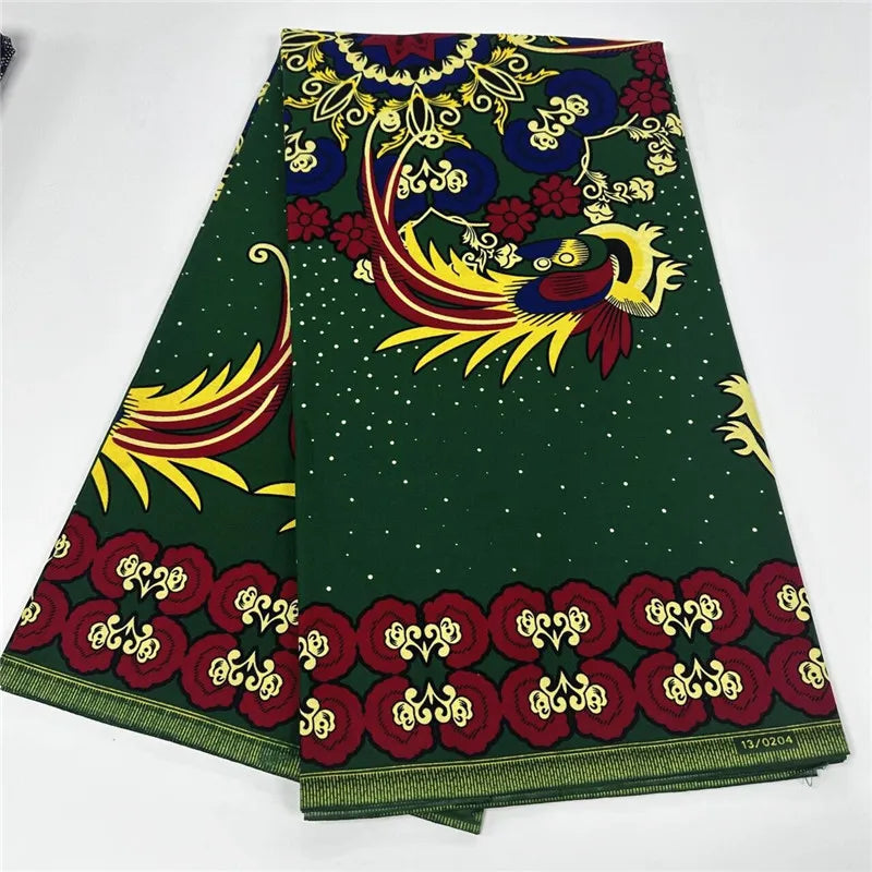6 Yards High Huality Ankara Fabric African Real Wax Print 100% Cotton Soft Tissus Wax Africain For Sewing Material K102002