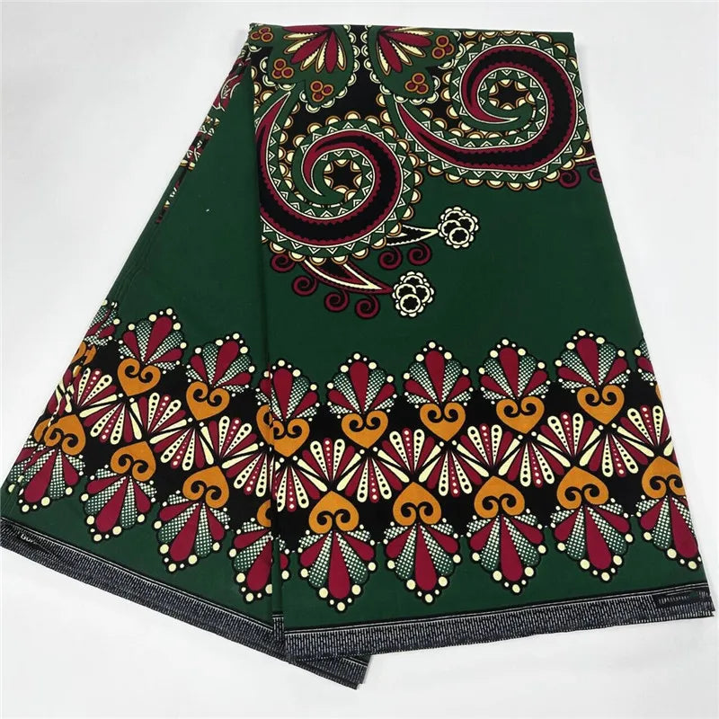 6 Yards High Huality Ankara Fabric African Real Wax Print 100% Cotton Soft Tissus Wax Africain For Sewing Material K102002