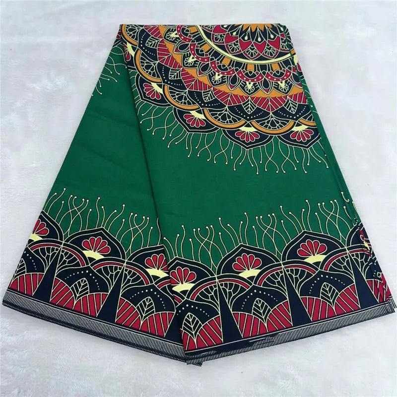 6 Yards High Huality Ankara Fabric African Real Wax Print 100% Cotton Soft Tissus Wax Africain For Sewing Material K102002