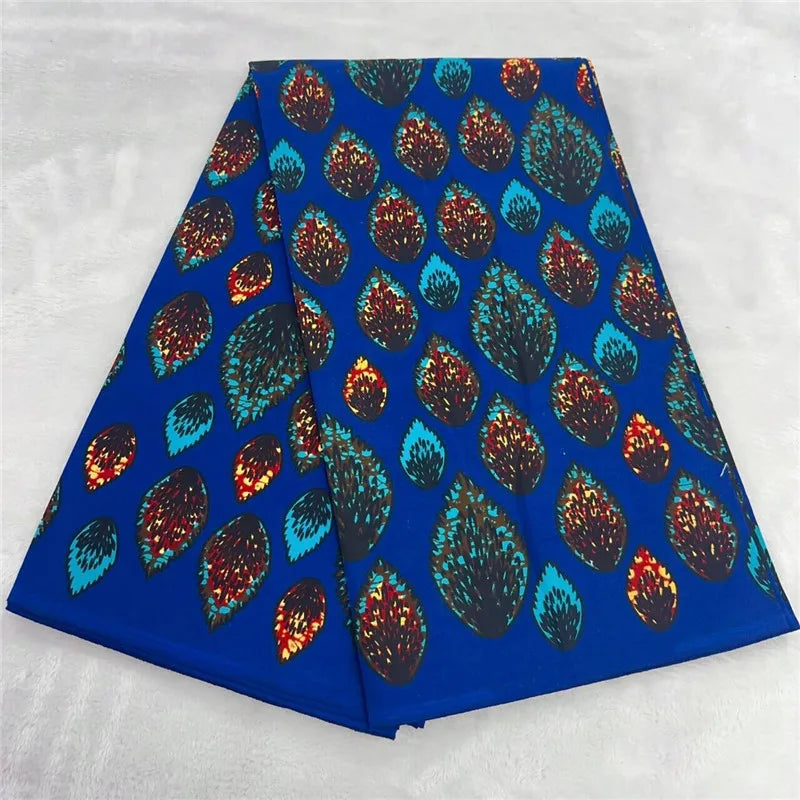6 Yards High Huality Ankara Fabric African Real Wax Print 100% Cotton Soft Tissus Wax Africain For Sewing Material K102002